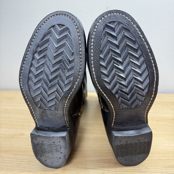 Vintage Harley Davidson Riding Boots Mens Size 7 Leather Harness Eagle Steel Toe - Picture 10 of 14